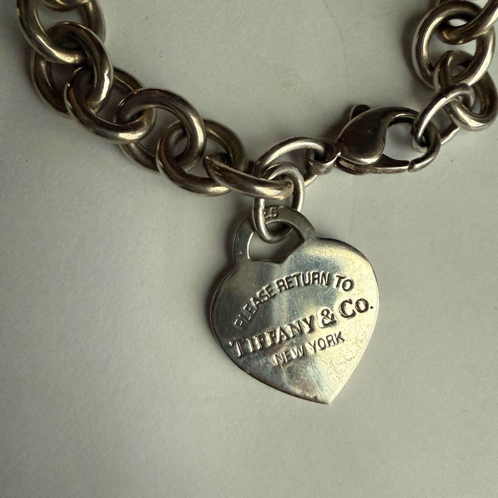 Tiffany & Co. Silver Heart Charm Bracelet